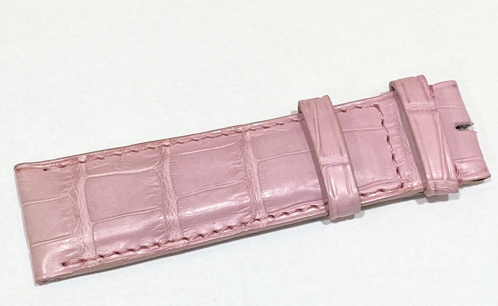 CARTIER Strap Band Alligator Leather 20 x 18mm Pink Crocodile Tank OEM /