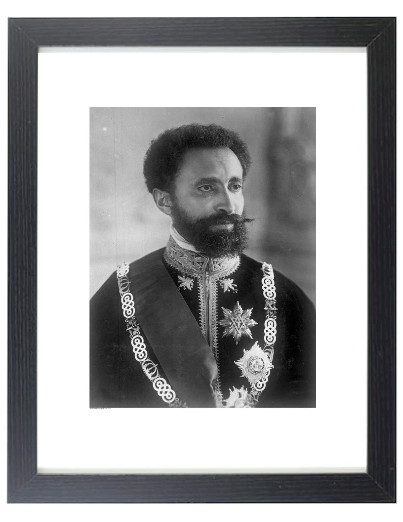 Ethiopian Emperor HAILE SELASSIE Matted & Framed Picture Photo Portrait