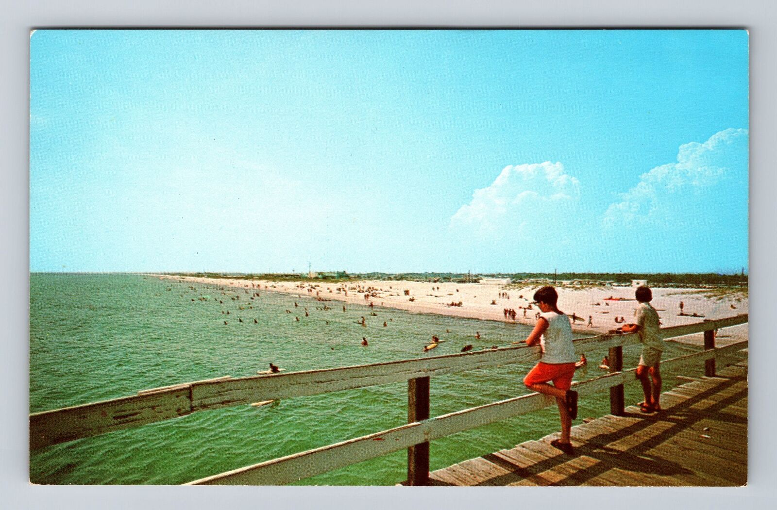 Fort Walton Beach FL-Florida, Gulf of Mexico, Fishing Pier, Vintage Postcard