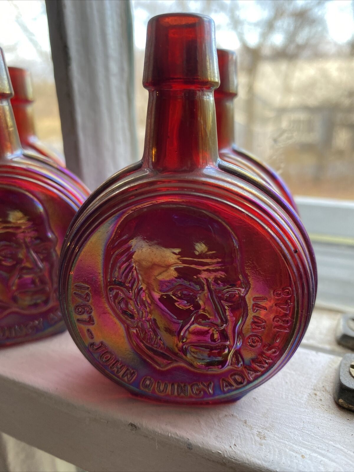 Wheaton Miniature Presidential Glass Bottle 3John Quincy Adams President SET 20