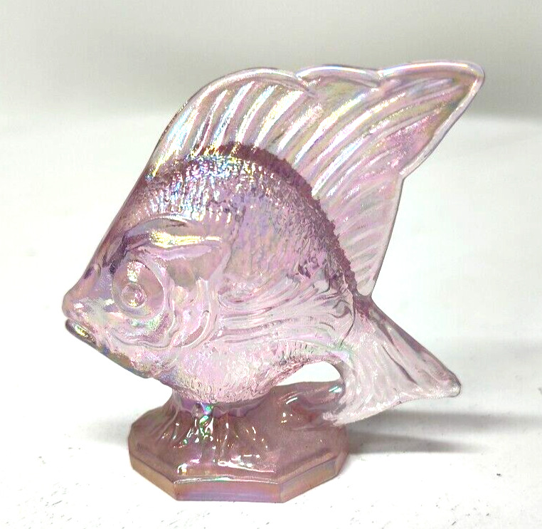 Fenton Art Glass Pink Glass Sunfish Fish Figurine