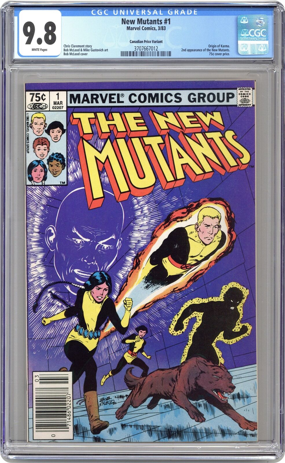 New Mutants Canadian Price Variant #1 CGC 9.8 1983 3707667012