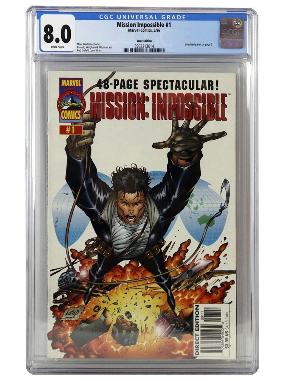 Mission Impossible #1 CGC Graded 8.0 Recalled Error Edition Liefeld Marvel 1996