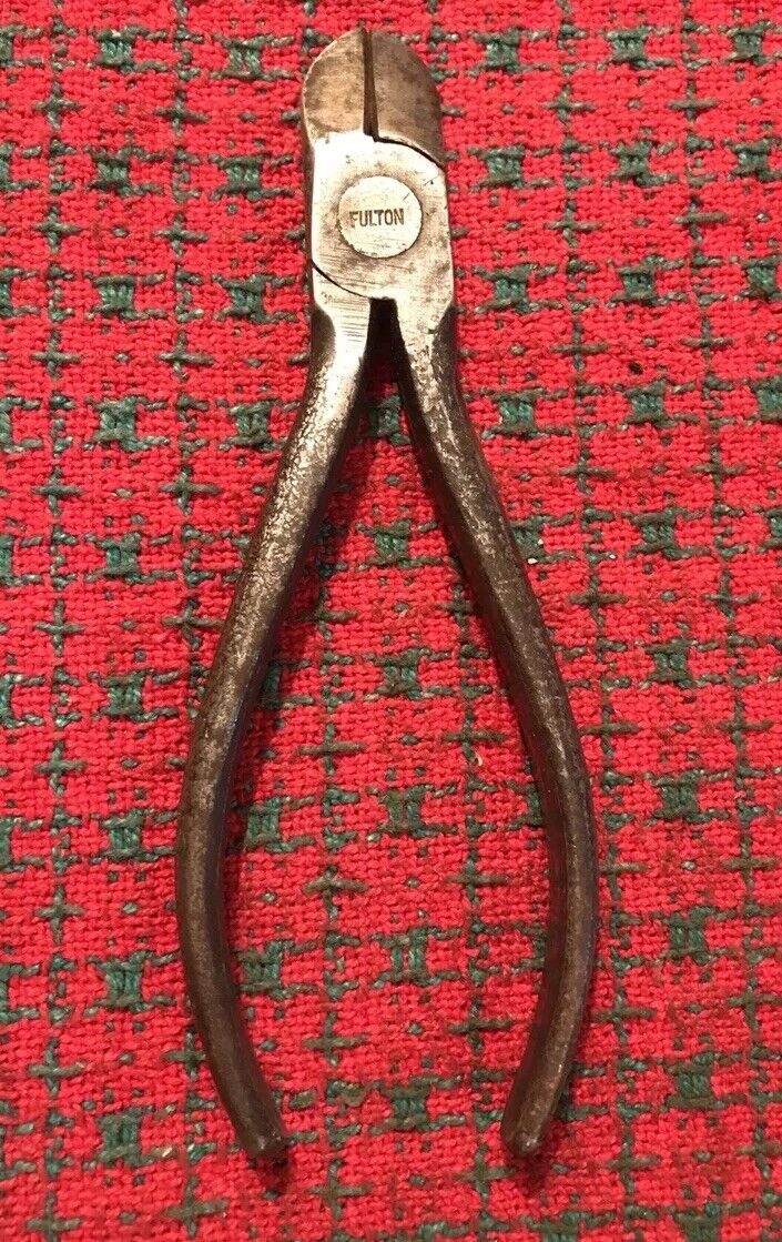 Fulton Tool Company Side Cutters Pliers Antique Vintage Metal USA 5”