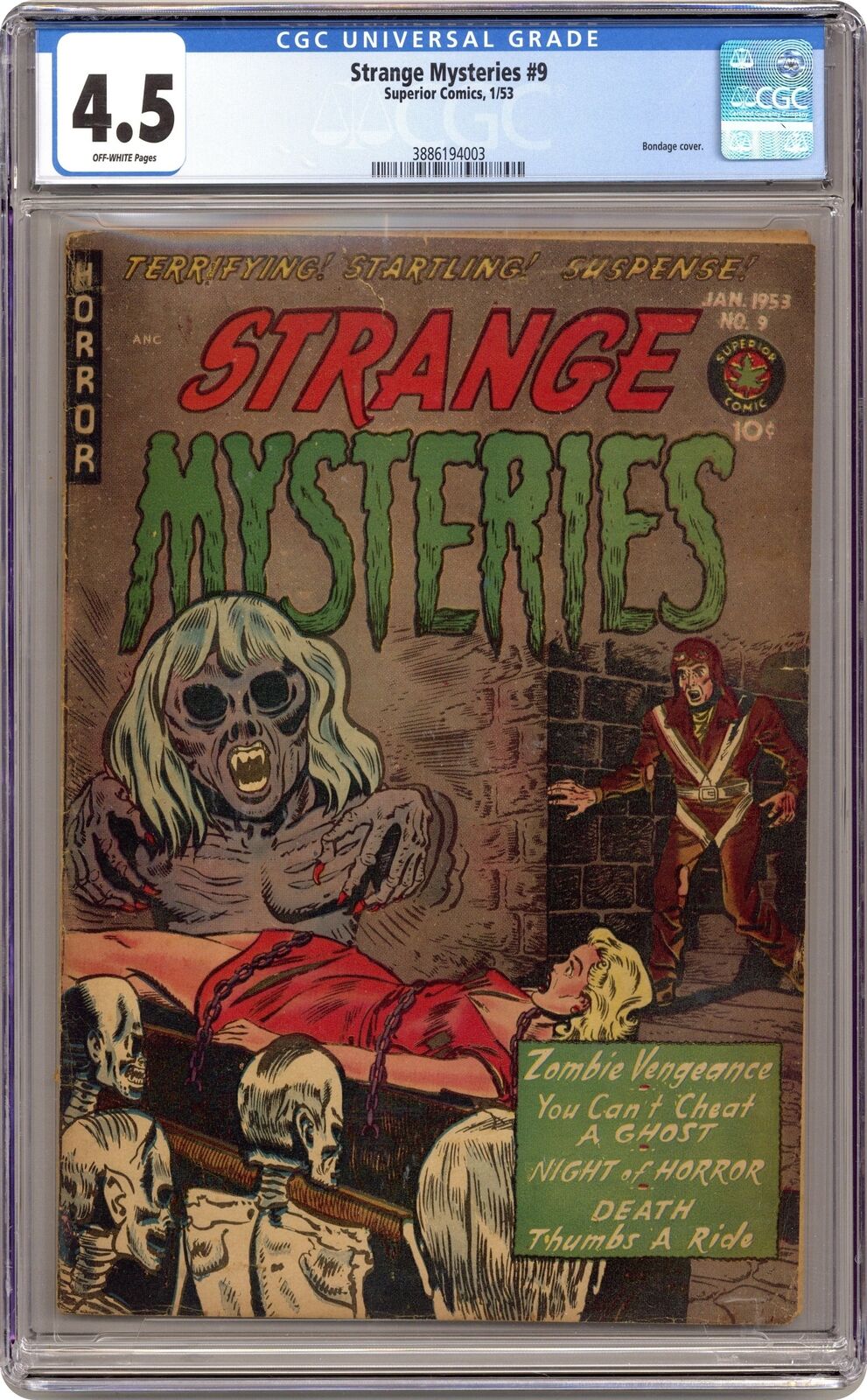 Strange Mysteries #9 CGC 4.5 1953 3886194003