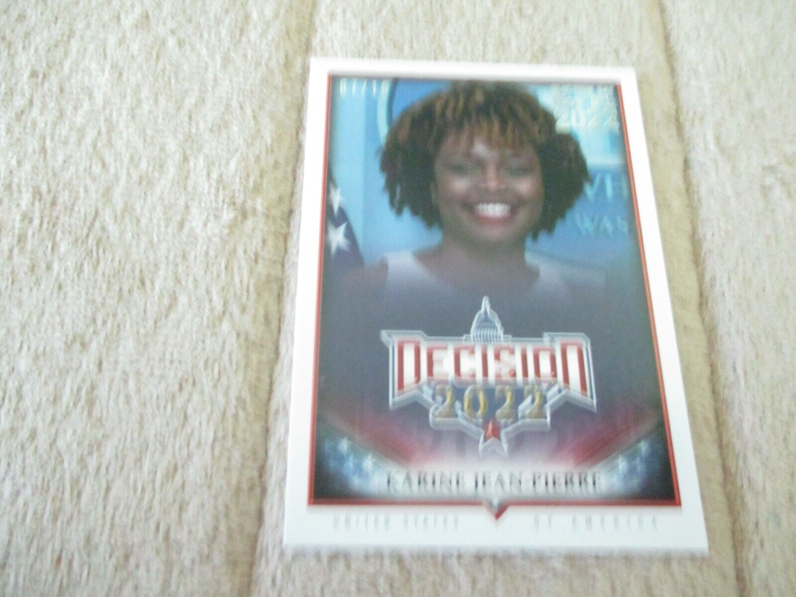 Decision 2022 Election Day Silver Foil Karine Jean-Pierre Card #35 Serial #7/10