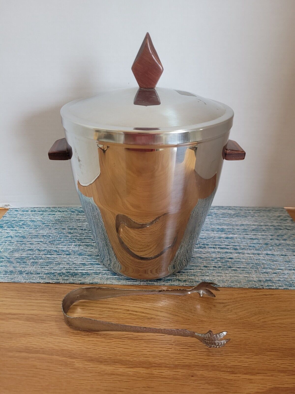 Irvin Ware USA Stainless Steel Vintage Ice Bucket Danish MCM