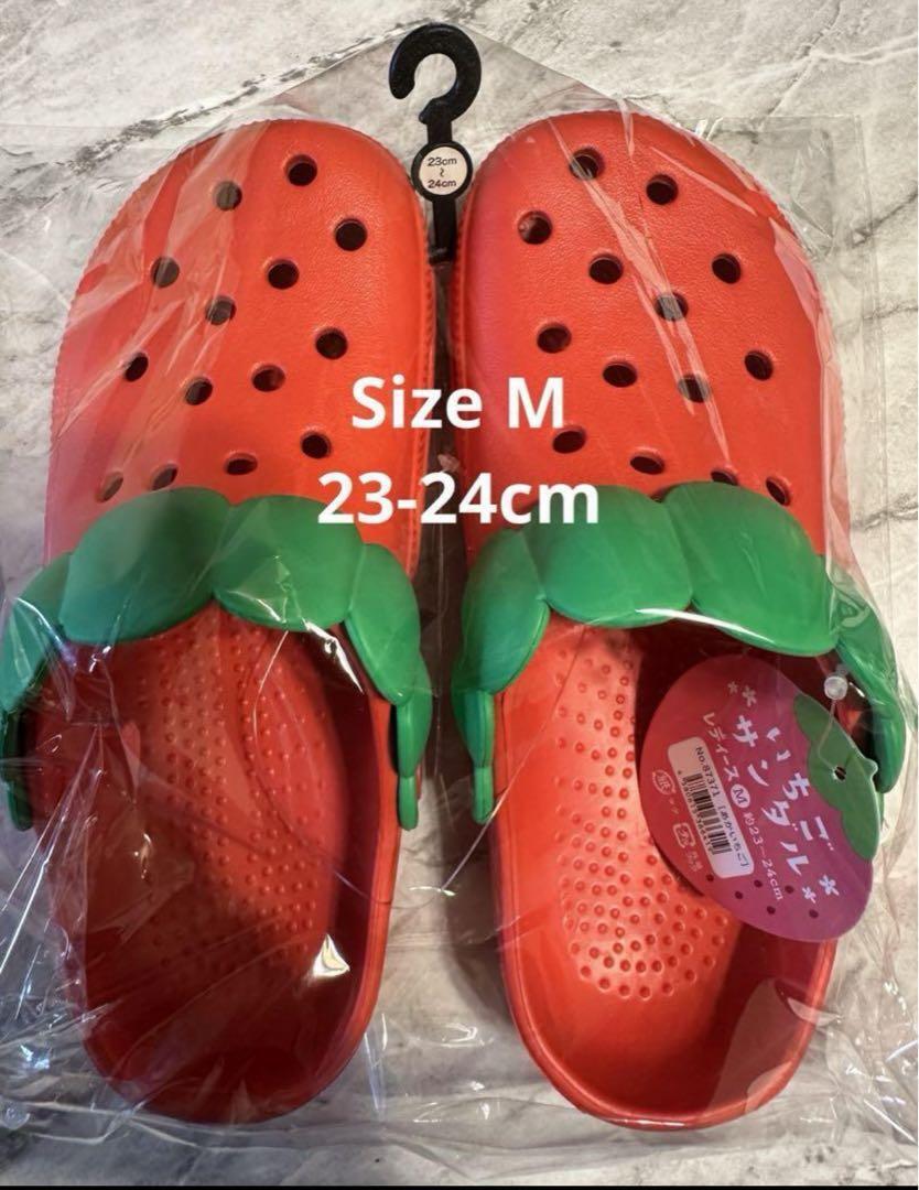 NEW Strawberry Sandal Slippers Shoes Brand M Size 24cm 9.5\
