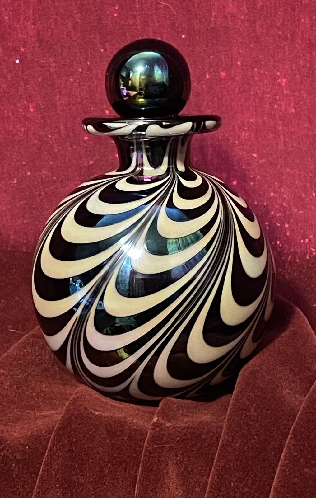 Vintage Blowing Glass Perfume Bottle with Stopper 4\