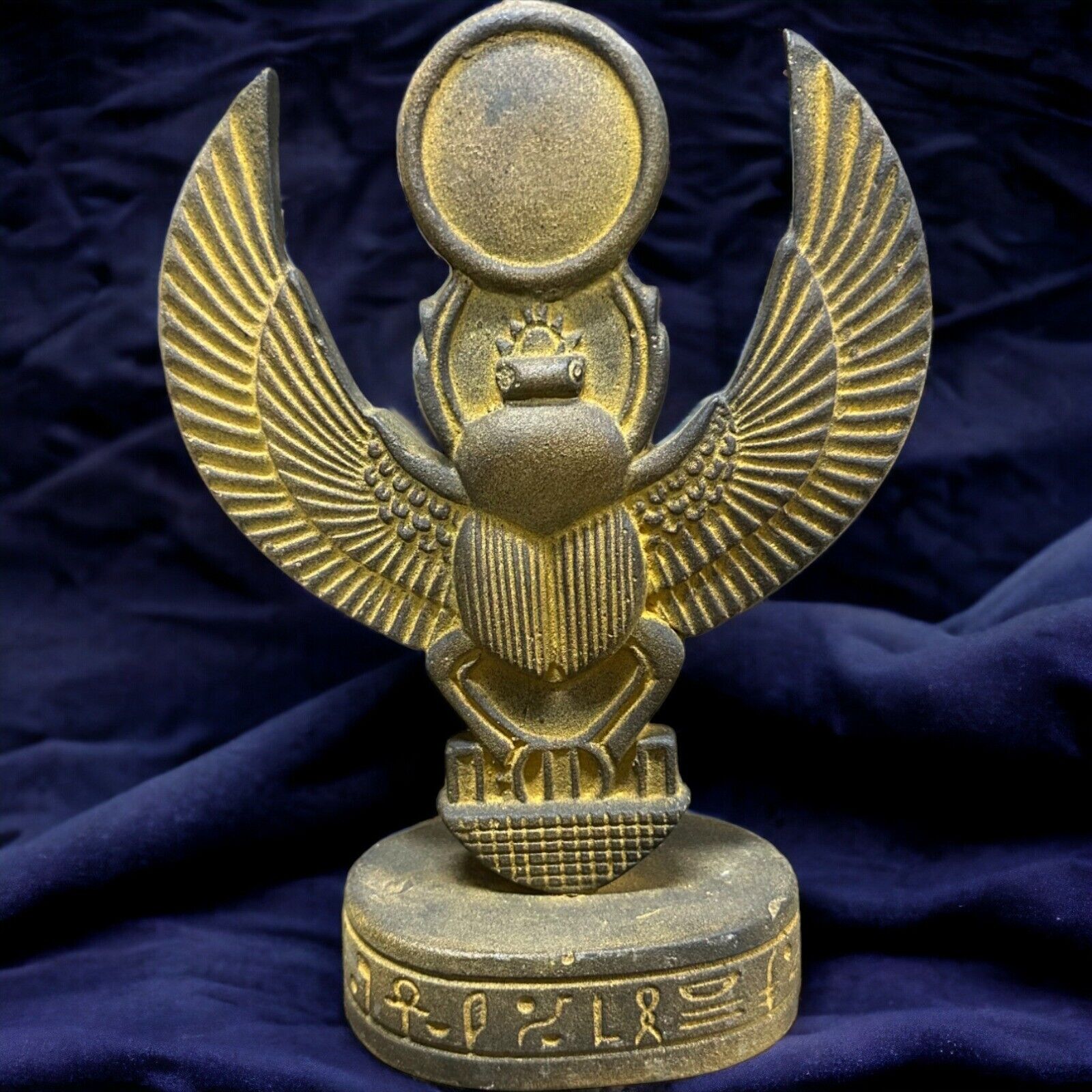 Exquisite Ancient Egyptian Scarab Statue - Symbol of Luck & Protection