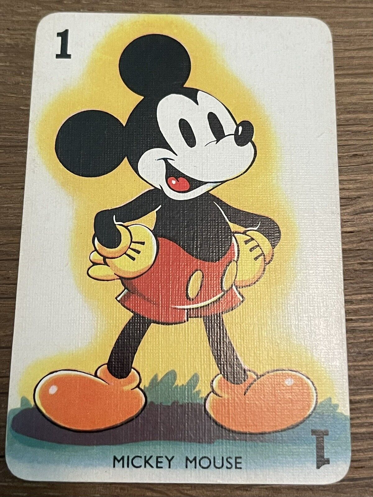 VINTAGE 1938 CASTELL MICKEY MOUSE SHUFFLED SYMPHONIES CARD NM-MINT+ AMAZING