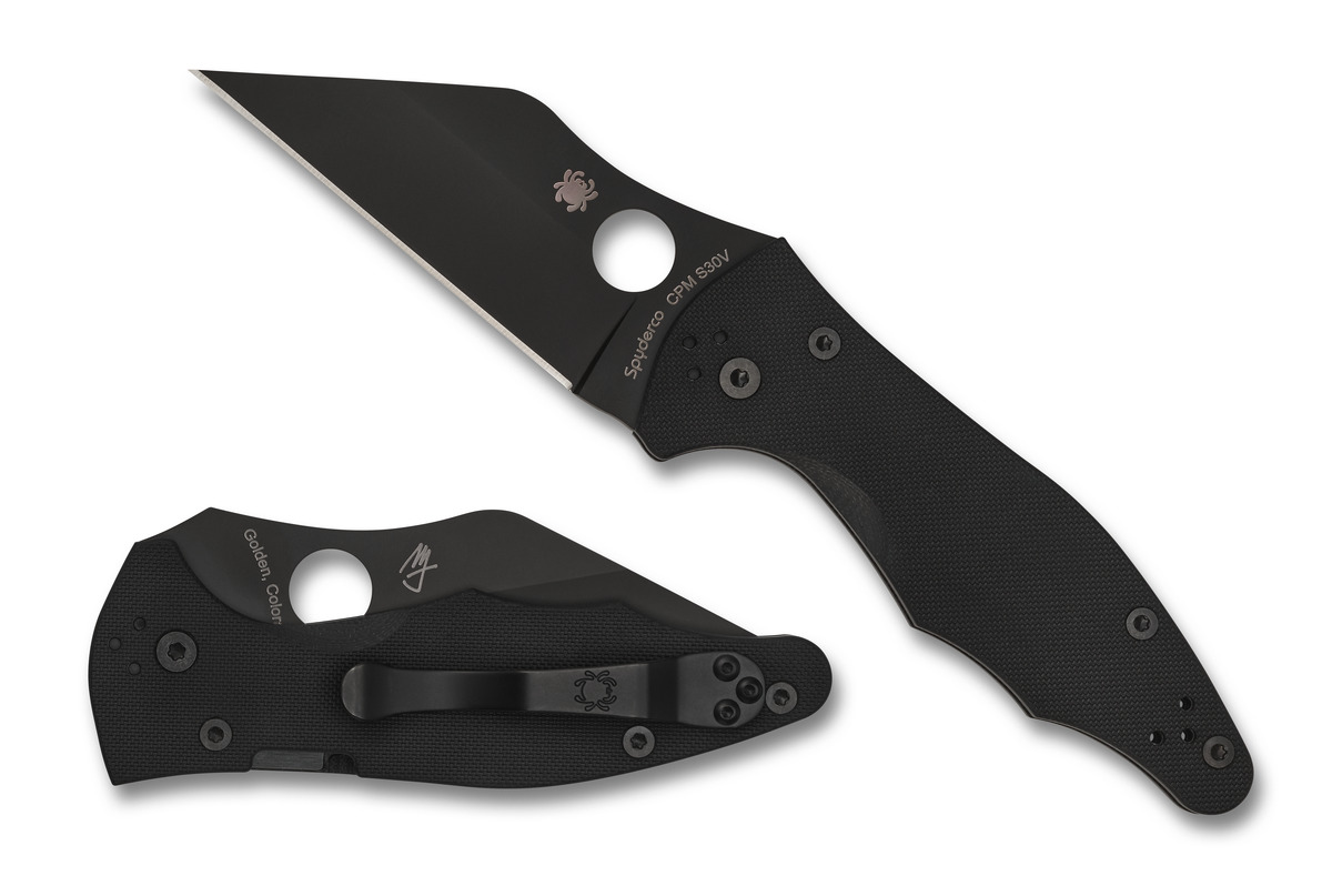 Spyderco Knives Yojimbo 2 All Black G-10 S30V C85GPBBK2 Stainless Pocket Knife