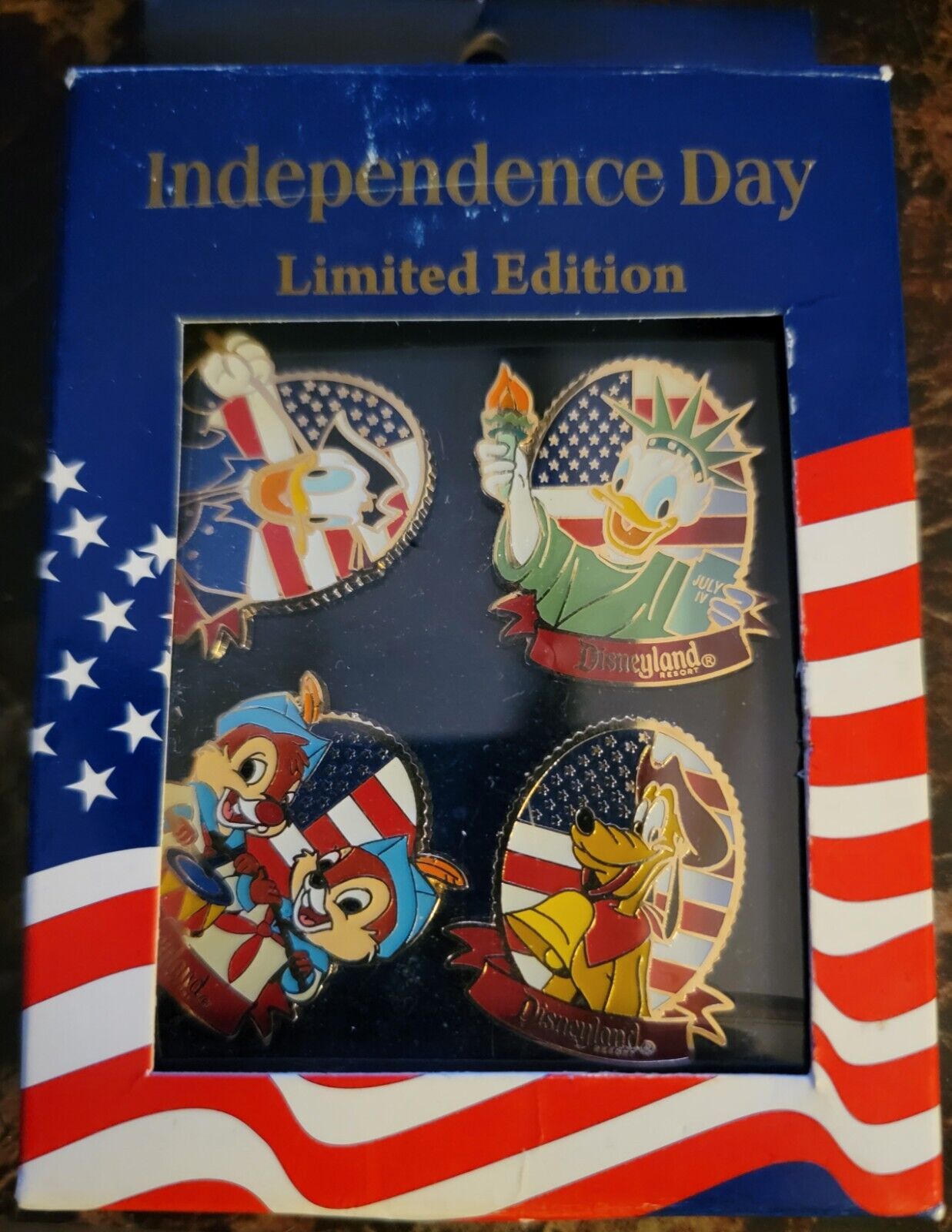disney pins limited edition 2008 - Independence Day 4 Pin Set