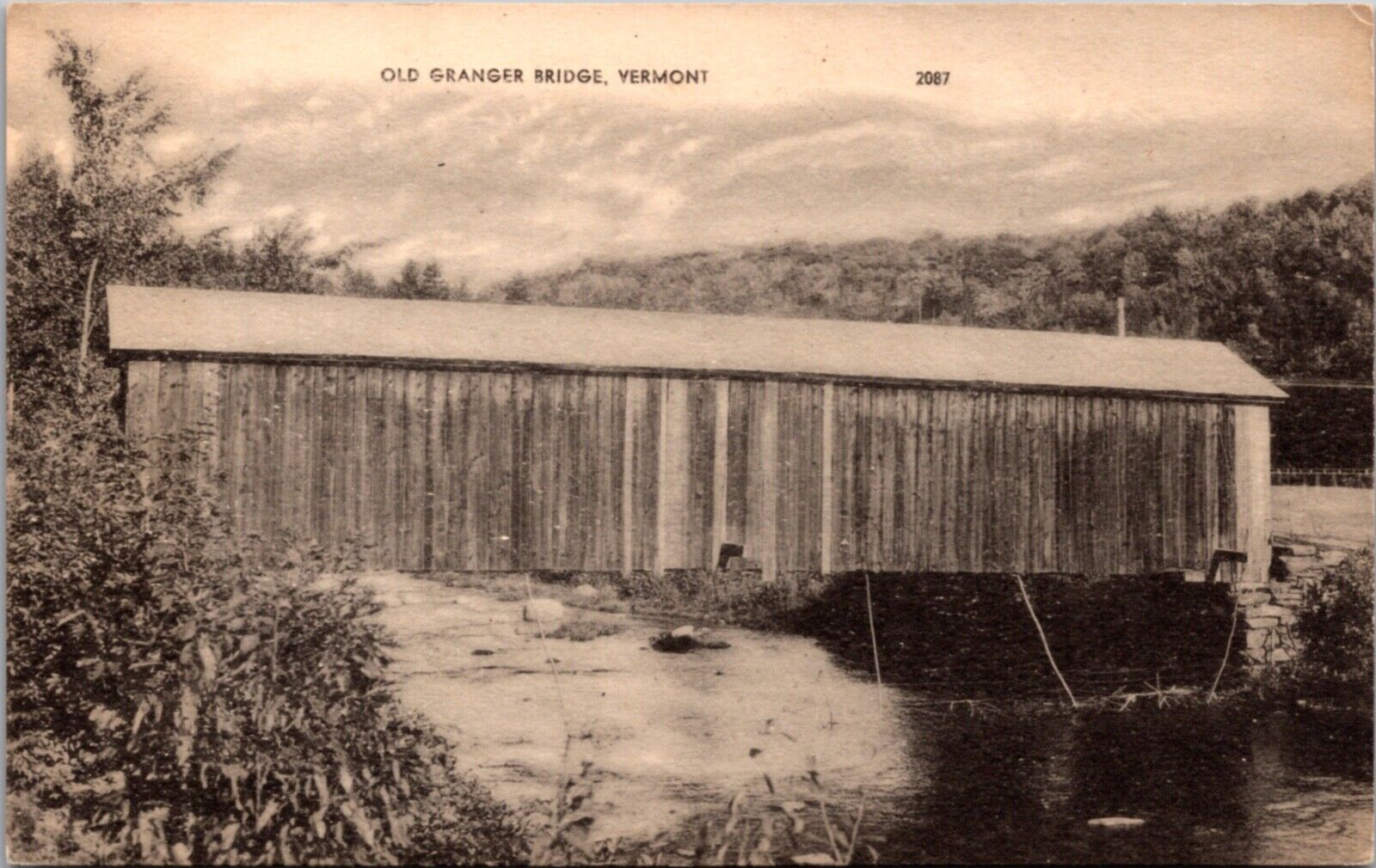 Postcard Old Granger Bridge, Vermont
