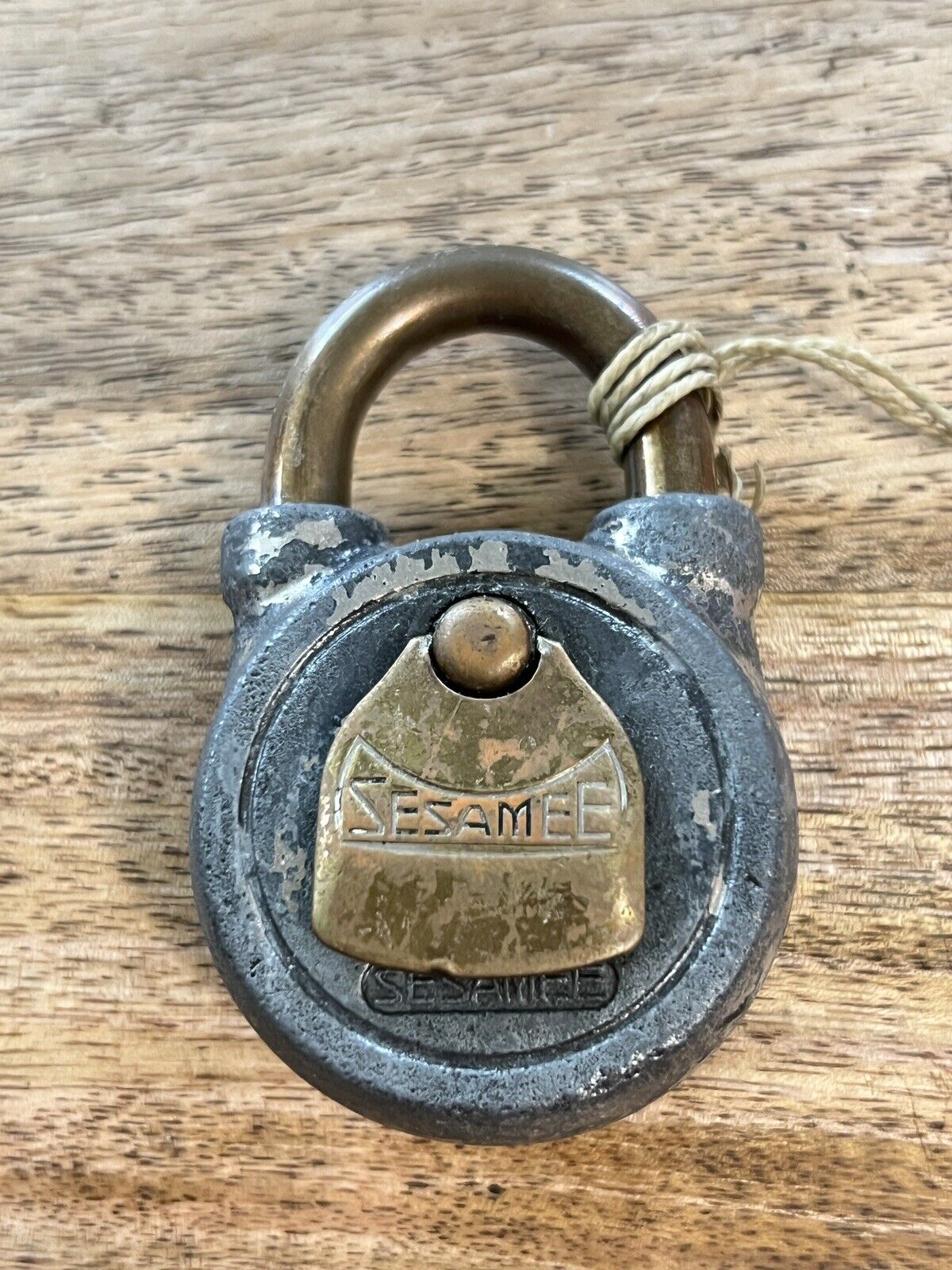 Antique Old Sesame Combination Lock Padlock