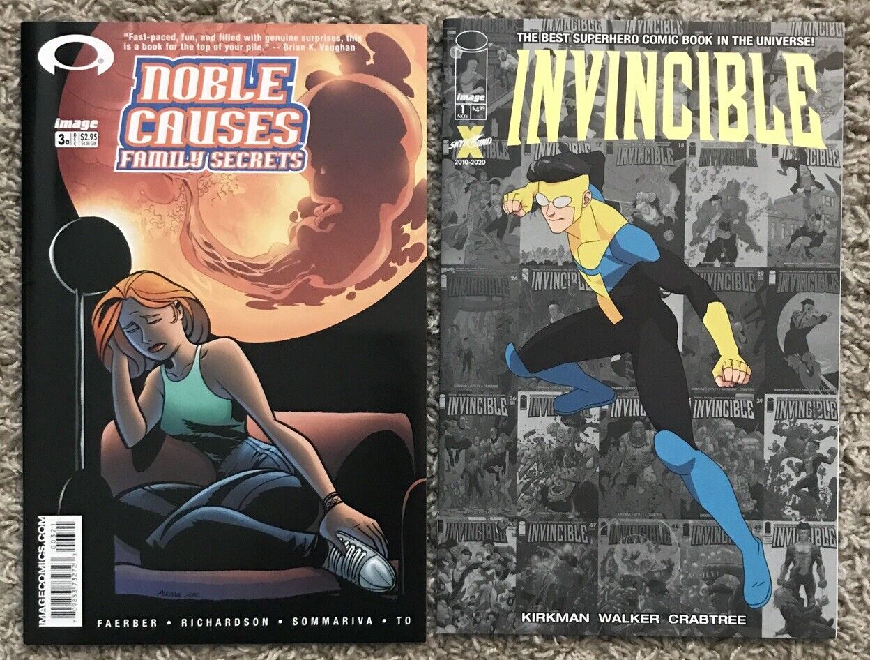 Invincible Noble Causes 3 1st Invincible Cameo, Invincible 1 Facsimile Variant