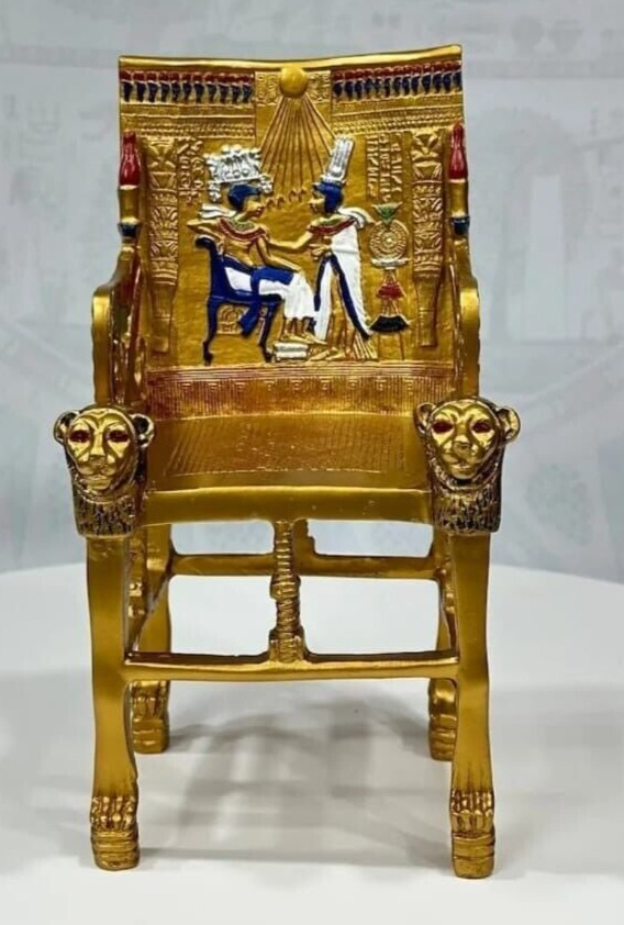 Rare Ancient Egyptian Antique A golden chair for the famous King Tutankhamun BC