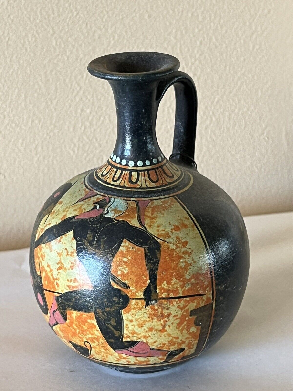 Vintage Greek Pitcher Jug Pottery, Museum Copy 6”