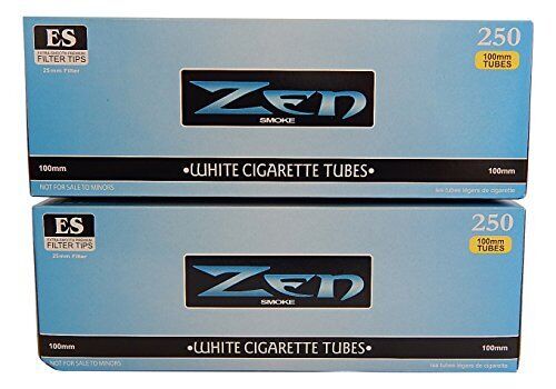 Zen Light 100's Cigarette Tubes -2 Pack, 250 ct per box
