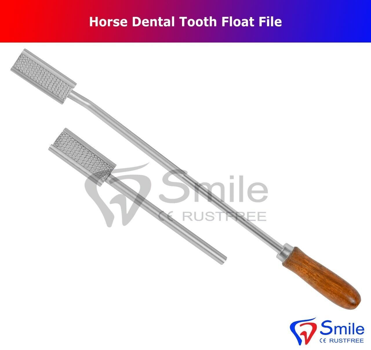 Equine Dental Horse Farriers Tooth Float File Rasp Straight & Bend Extension 