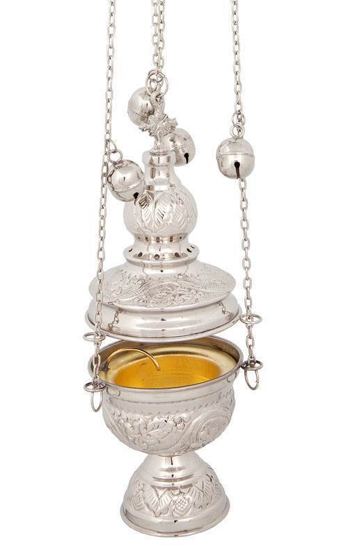 Nickel Plated Greek Russian Orthodox Christian Church Liturgical Thurible Censer