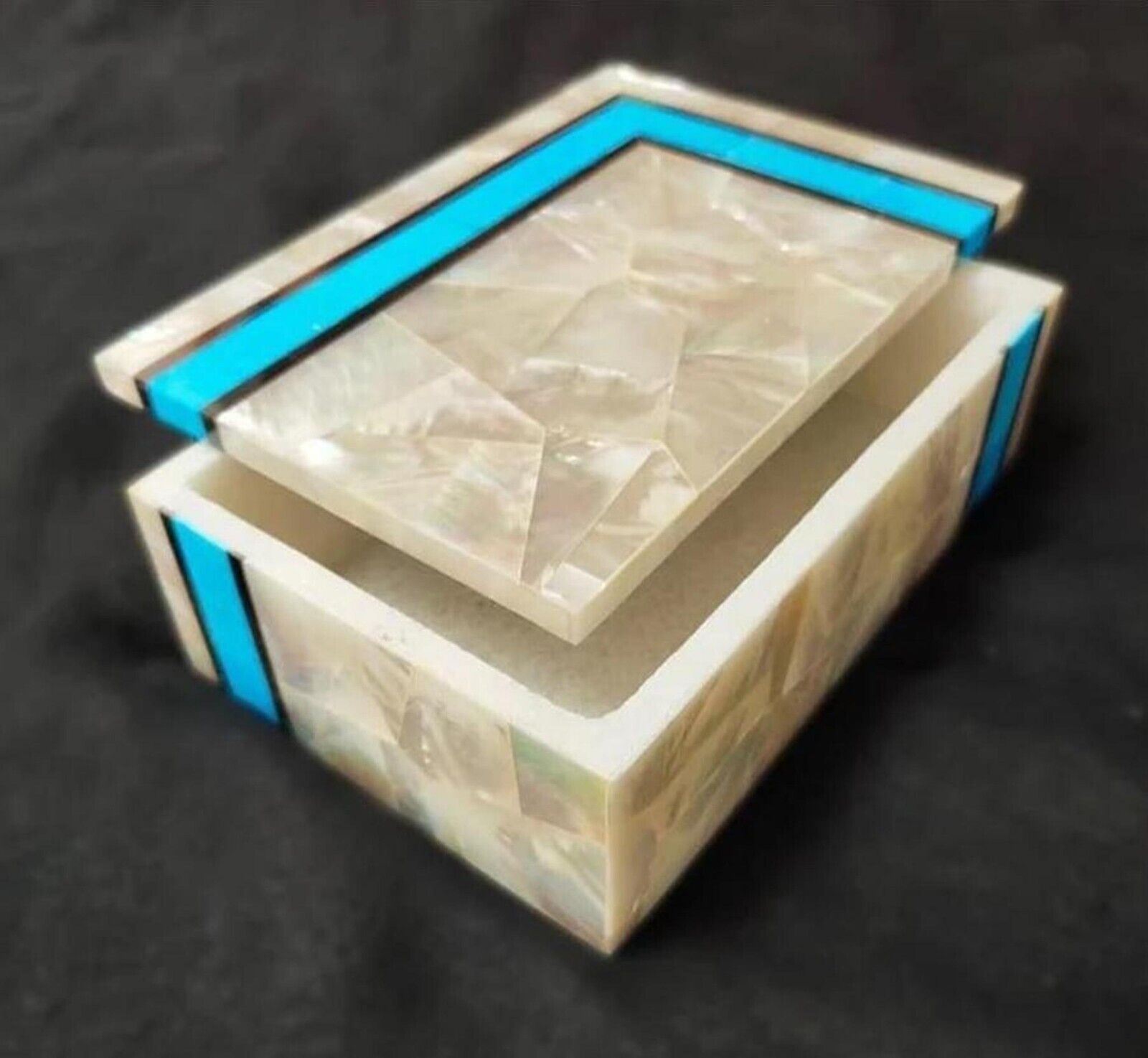Marble Jewelry Box Mother of Pearl Random Work Stationary Box for Study Table