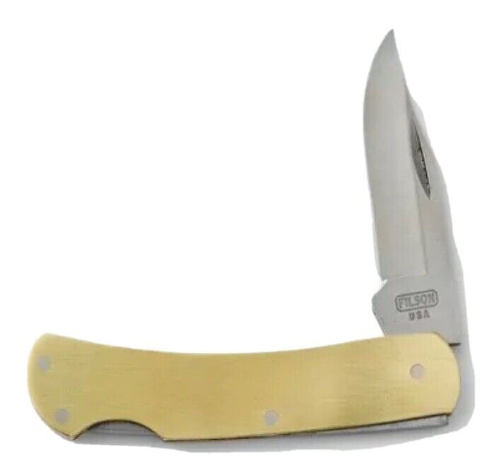 Filson Bag Case Tool Hat Rare Limited USA Knife Brass Lockback Blade Outfitter