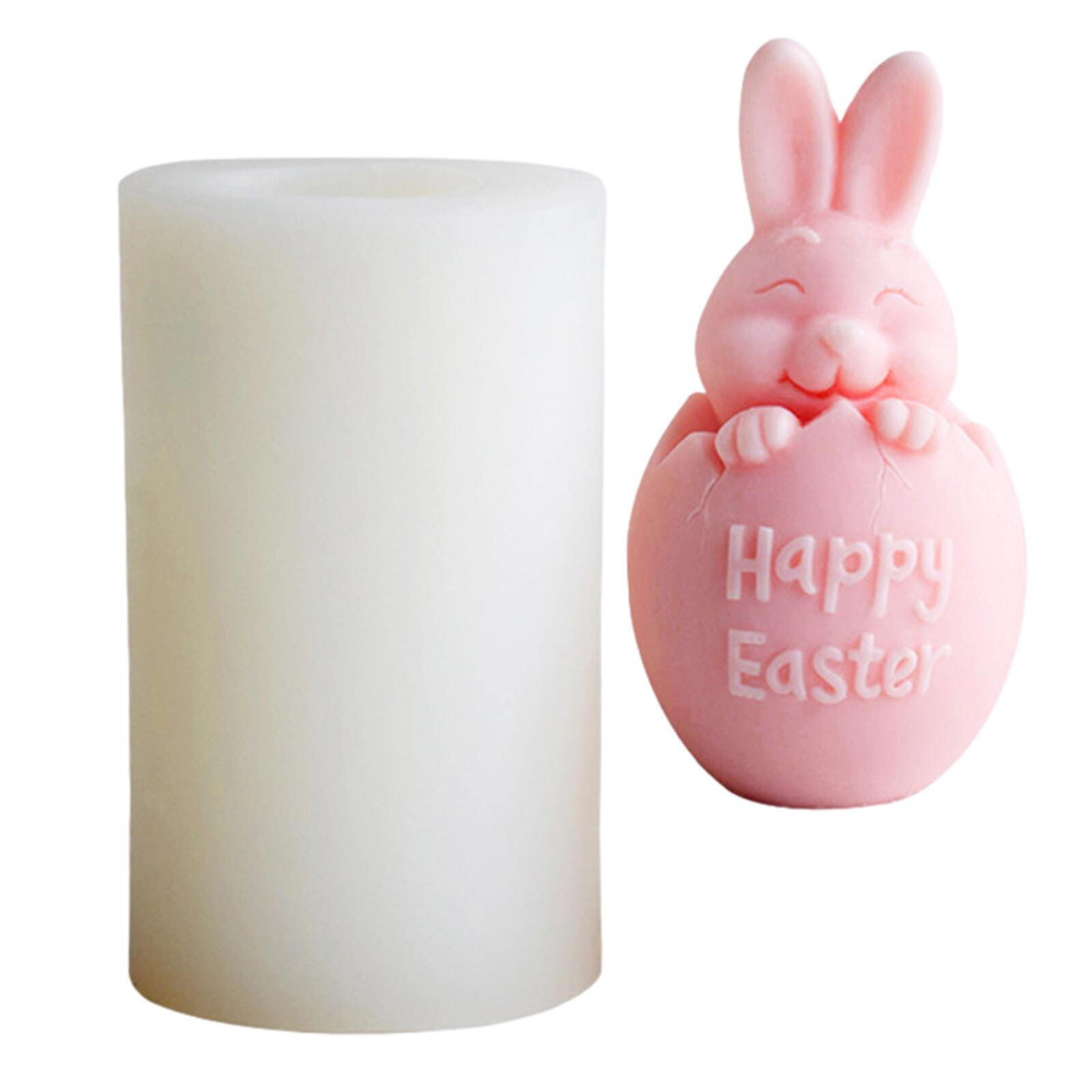 Easter Rabbit Mold Silicone 3d Egg DIY Rabbitegg Candles Epoxy Resin Mould Decor