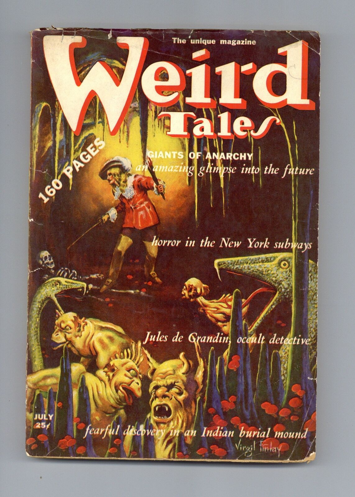 Weird Tales Pulp 1st Series Jul 1939 Vol. 34 #1 VG