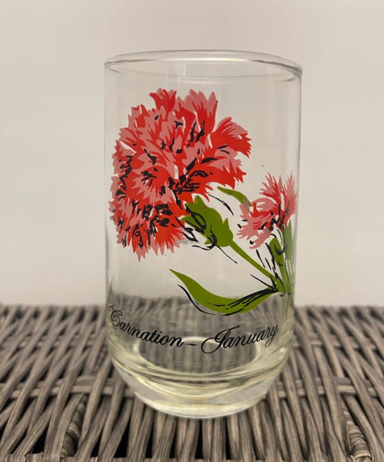 BROCKWAY Flower of the Month Vintage Drinking Glasses Tall Tumbler - You Choose