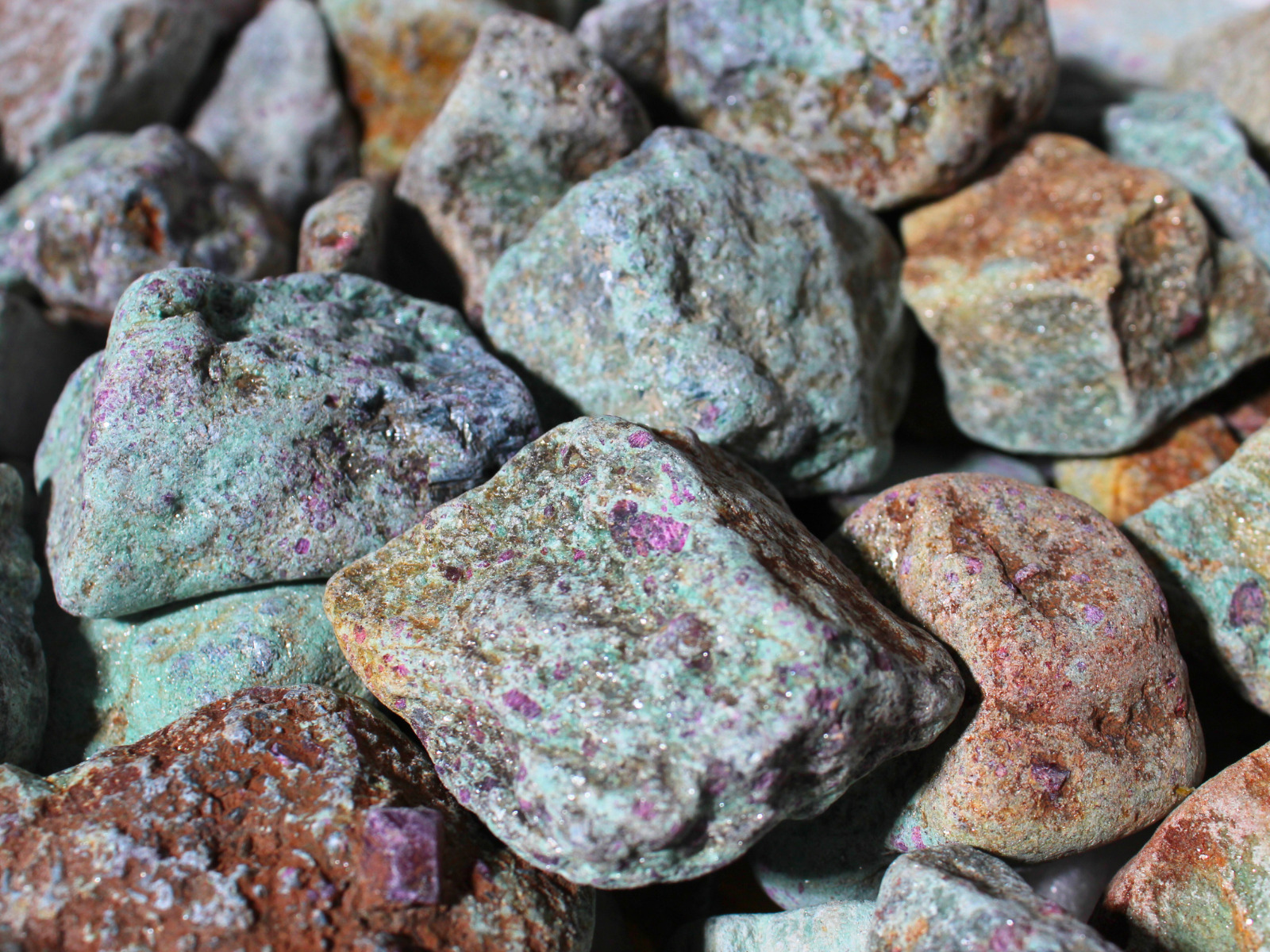 Ruby Zoisite - Rough Rocks for Tumbling - Bulk Wholesale 1LB options