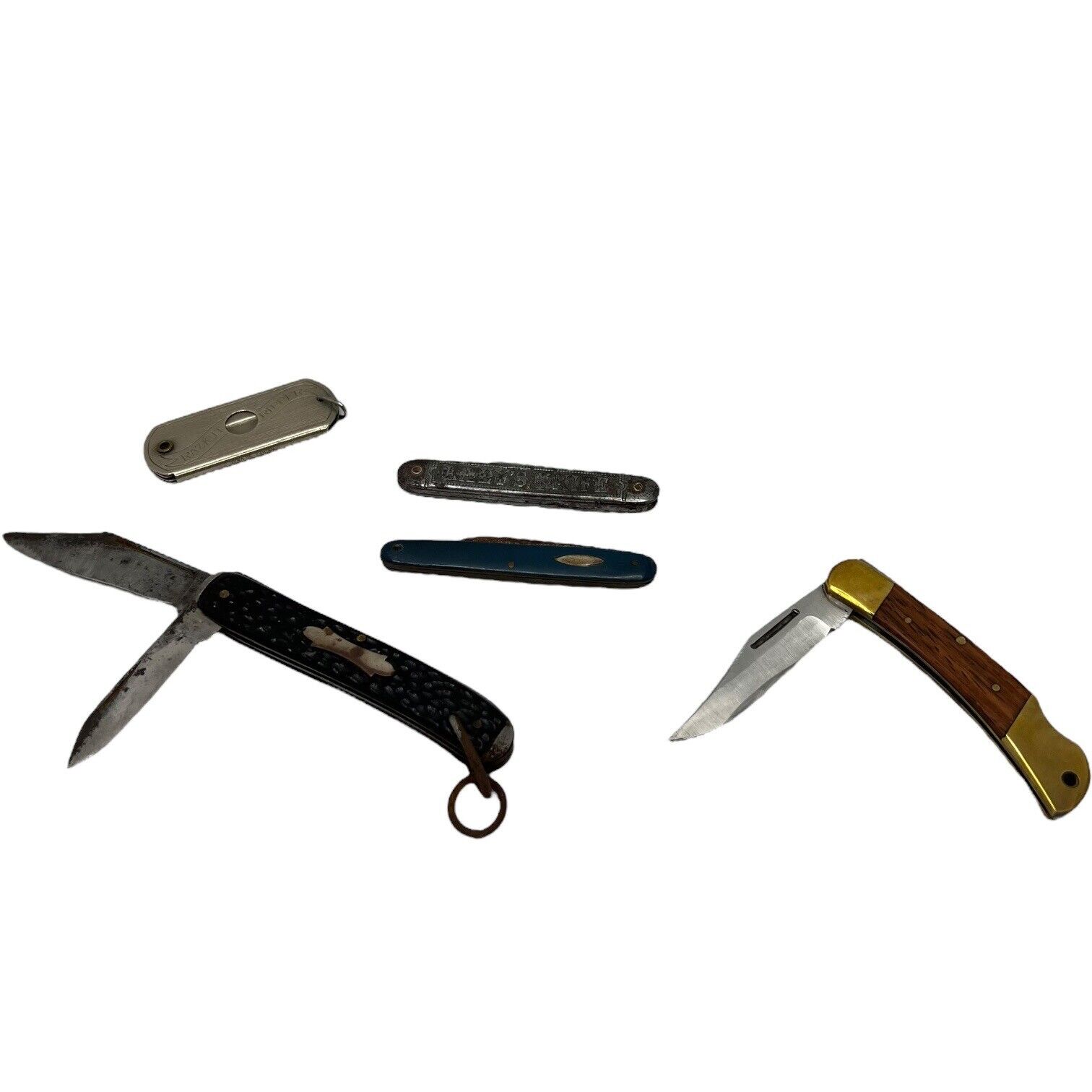 Lot of 5 Mixed Vintage Pen Knives, Folders and Razor Blade Holder