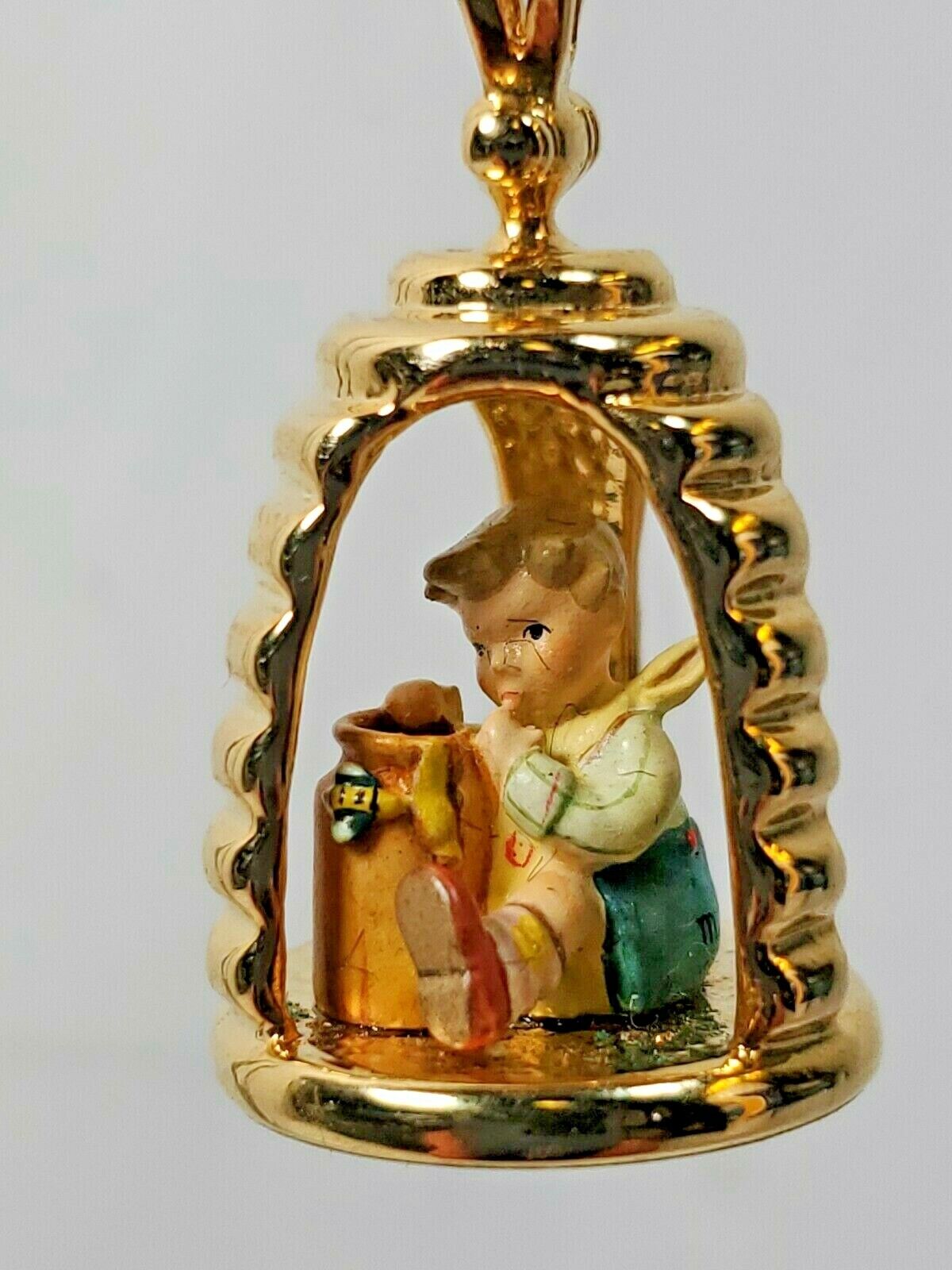 Goebel Olszewski 247p Miniature Pendant Necklace M. I. Hummel Club Honey Pot 