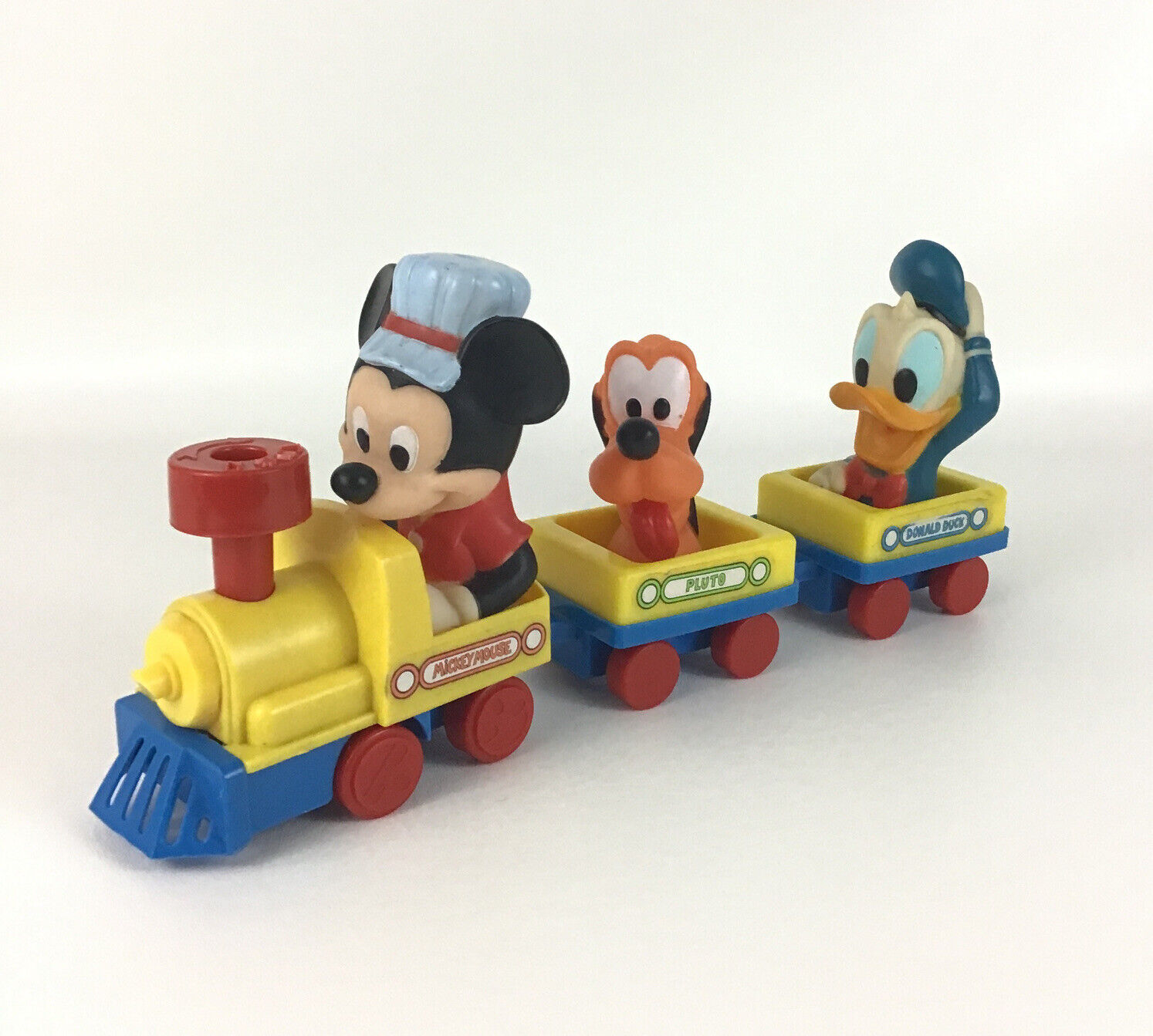Mickey Mouse Engineer Mickey\'s Wind Up Toy Train ILLCO Disney Vintage 1987 80s