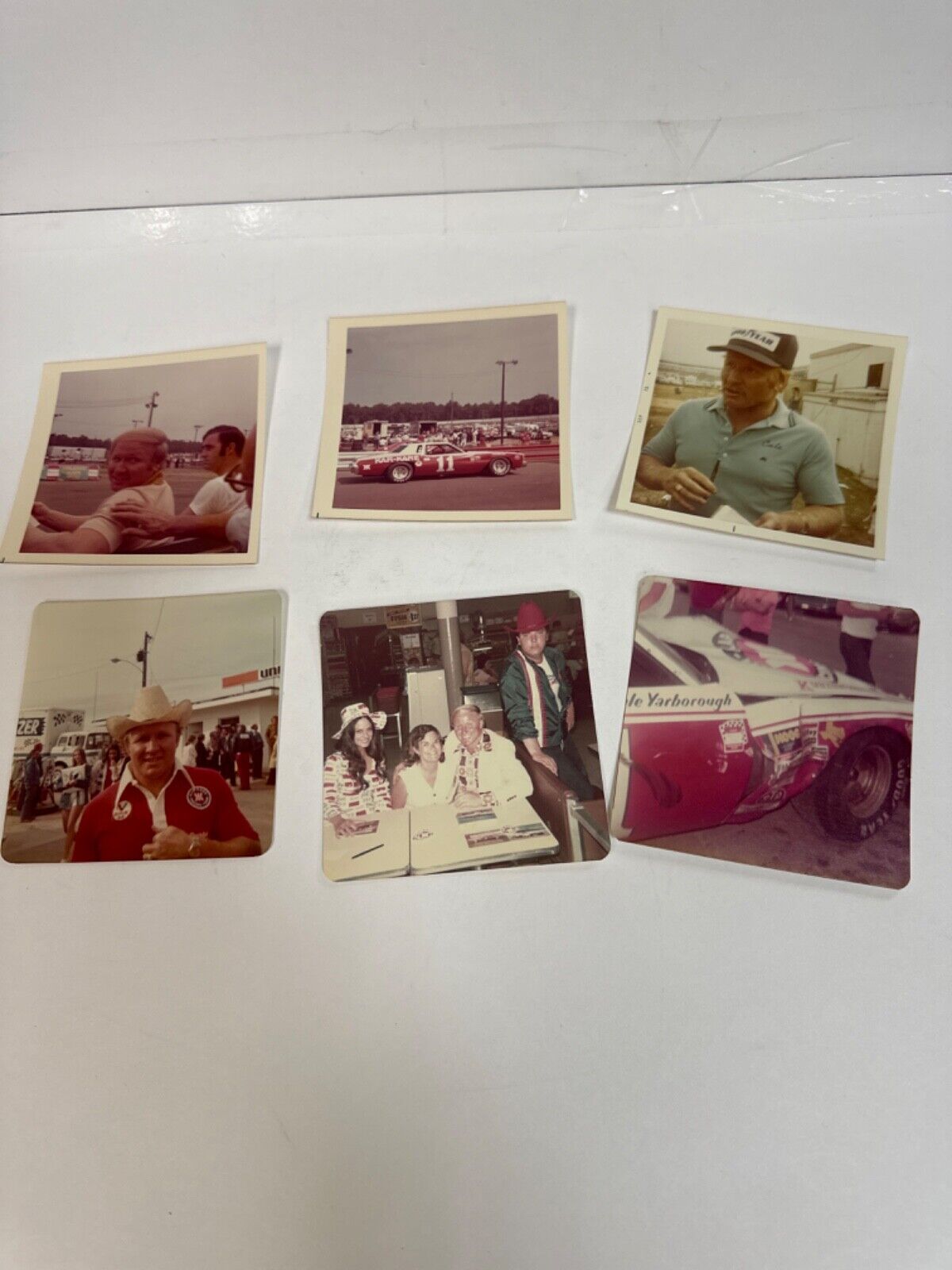 CALE YARBOROUGH Photo Lot of 6, 1973 Originals Kar Kare #11 Darlington SC NASCAR