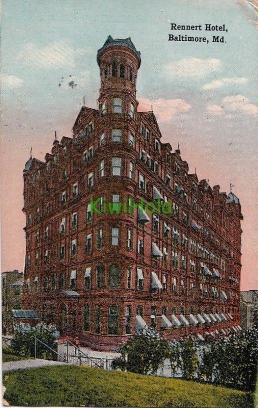 Postcard Rennert Hotel Baltimore MD Maryland