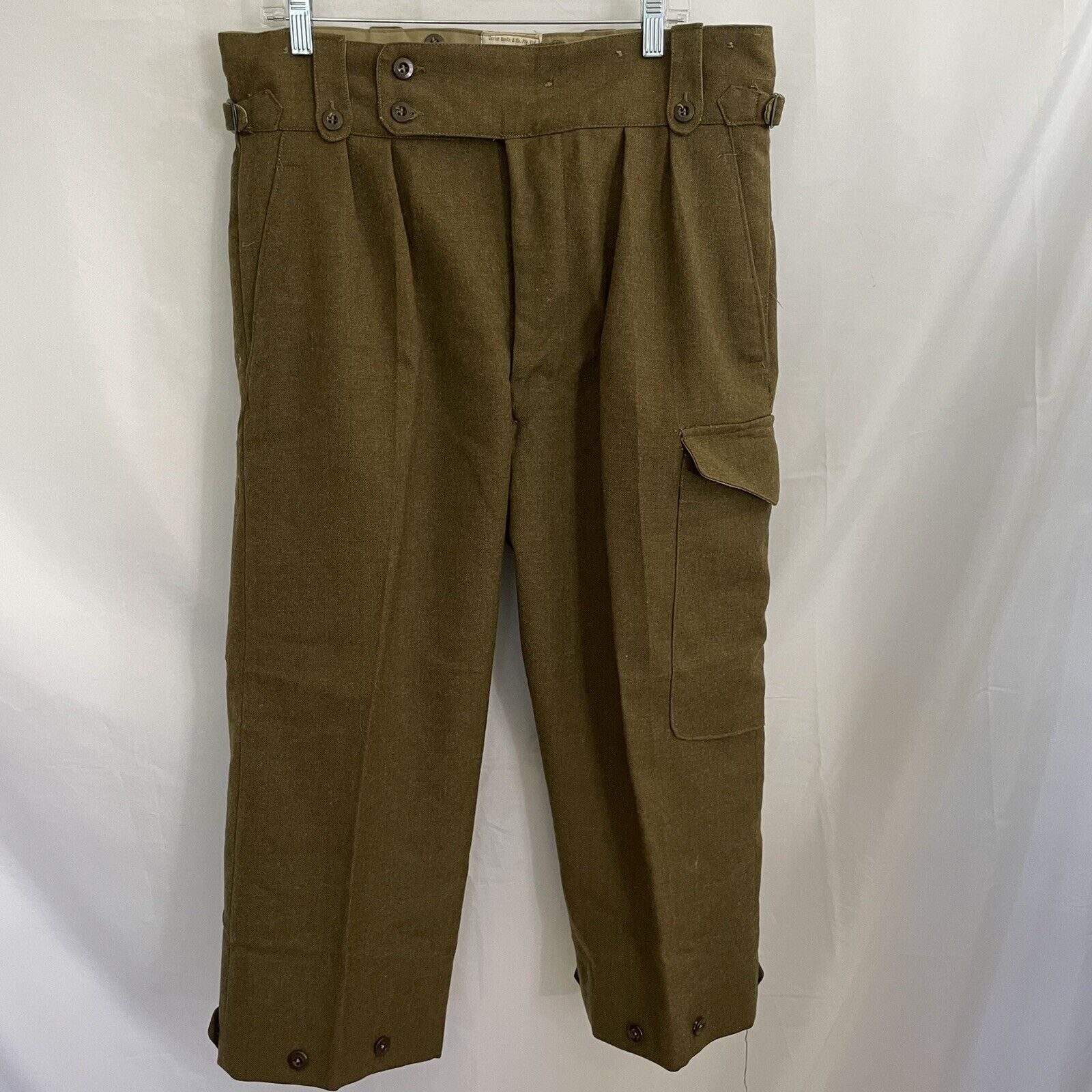 Carter Smith Pants Australian Military Trouser Wool Korean War Brown 12  (36)