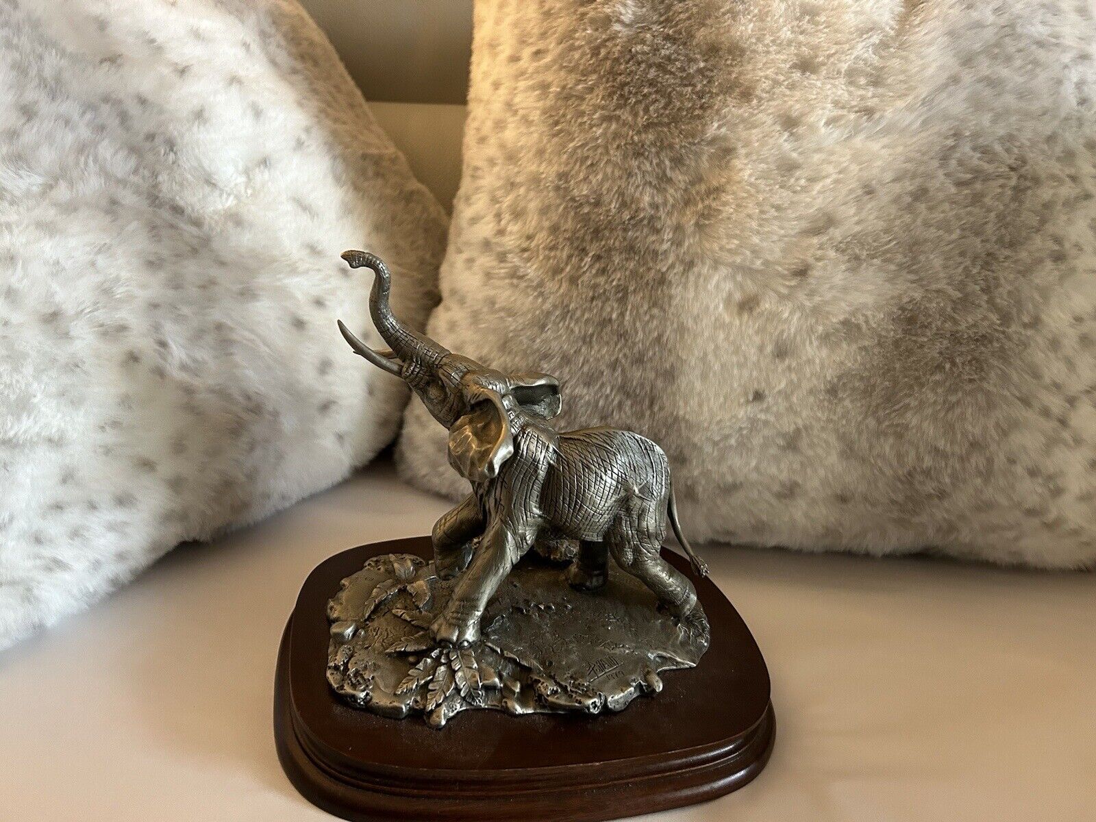 CHILMARK COLLECTORS EDITION PEWTER ELEPHANT STATUE Sculpted By Donald Polland