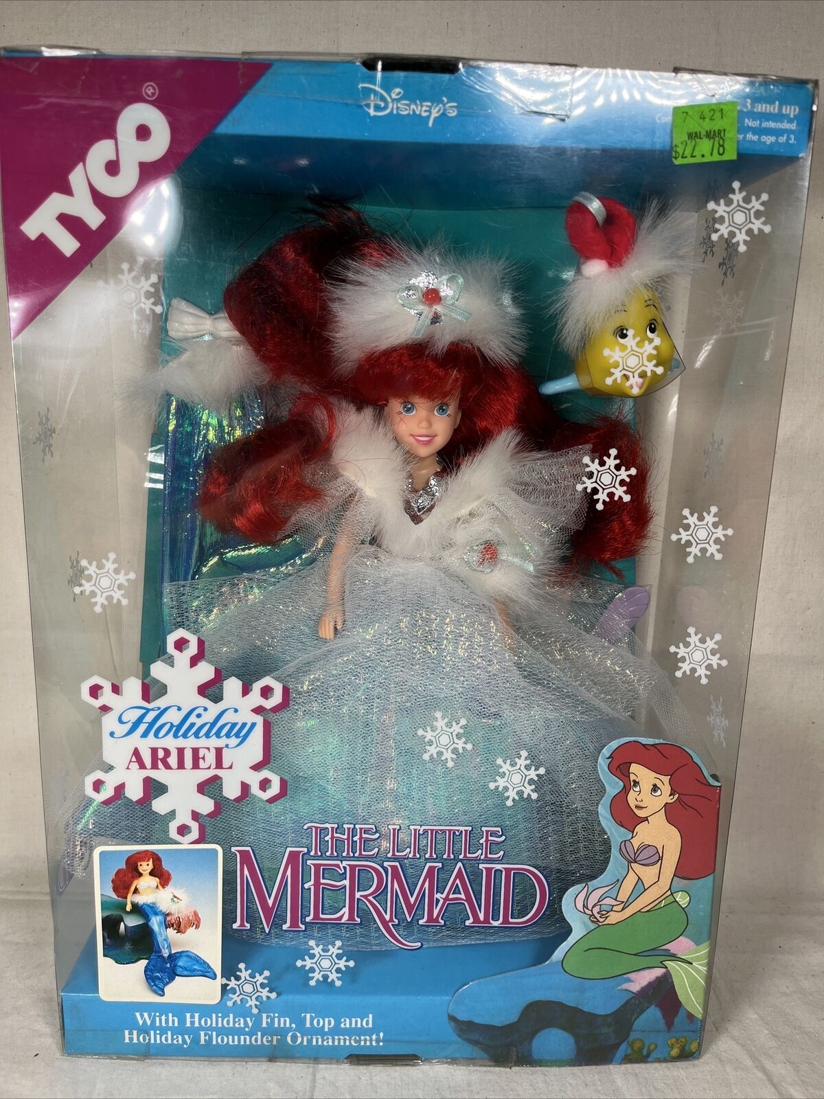 VINTAGE Tyco Holiday Ariel The Little Mermaid Doll NEW