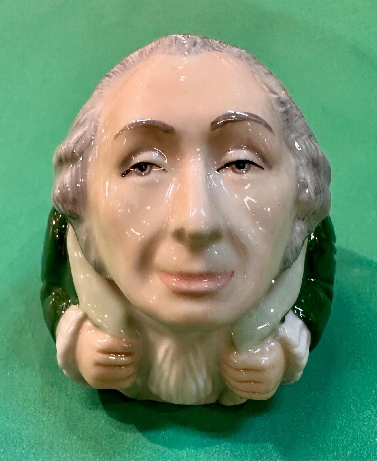 Kevin Francis Face Pots-George Washington, 2001 Ltd Ed of 35 in Green