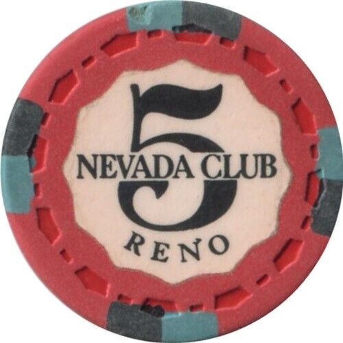 $5 Nevada Club Casino Chip - Reno, Nevada