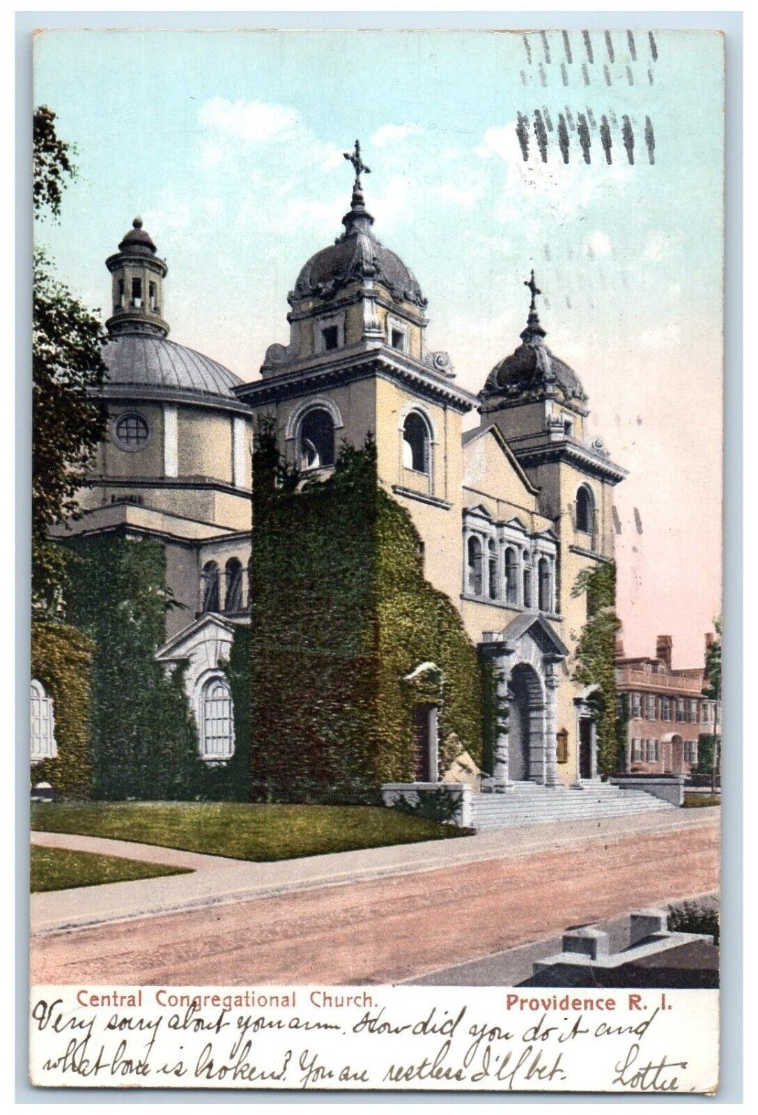 1906 Central Congregational Church Chapel Road Providence Rhode Island Postcard