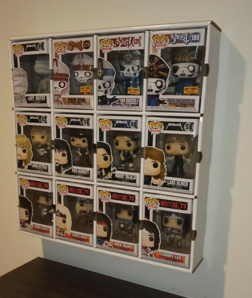 New Funko Pop Display by MK Kubbies. Holds 12 Funko Pops...WITH SOFT PROTECTORS