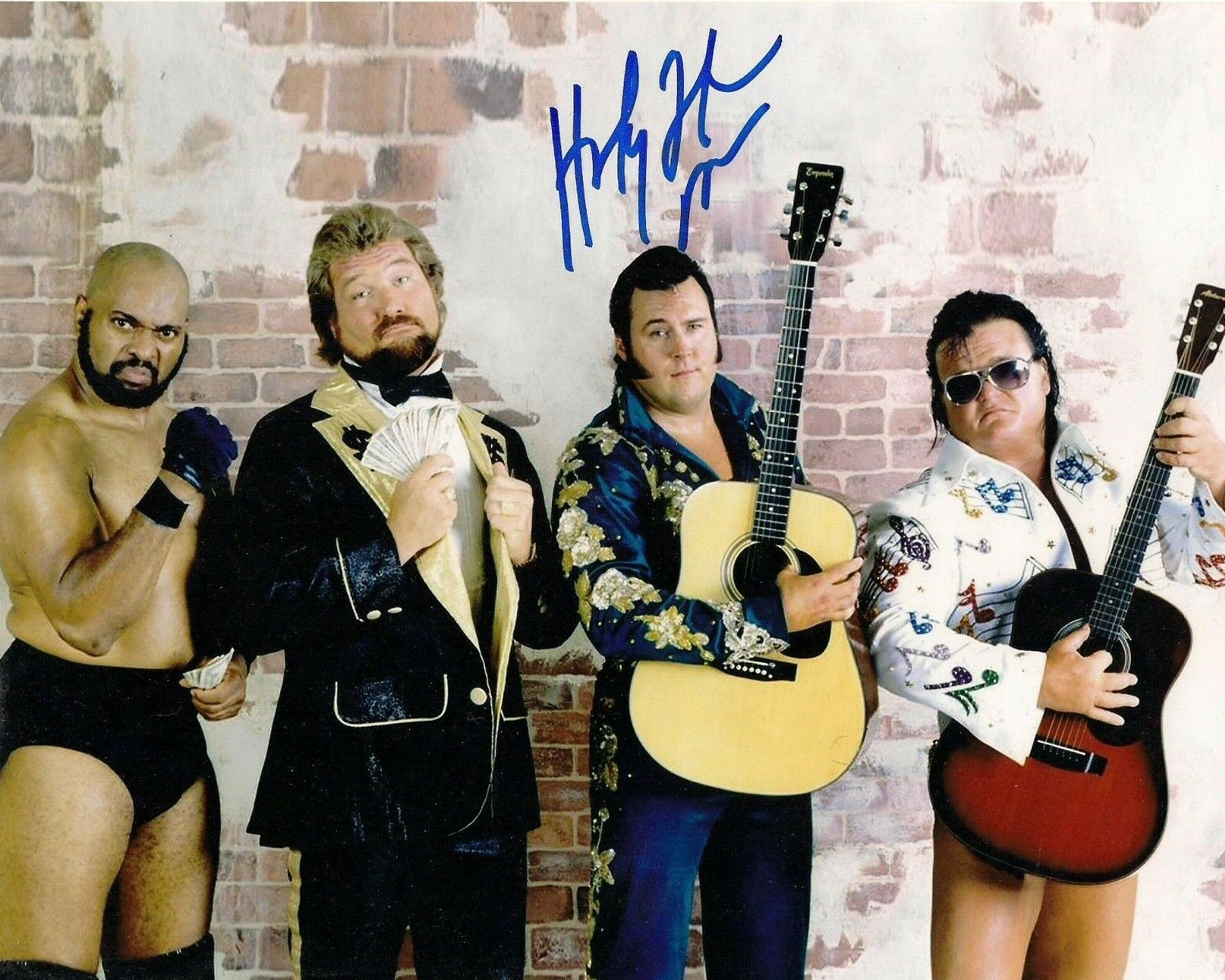 Autograph Honky Tonk Man 8x10 Signed Wrestling Photo Lot (2) WWE AEW NXT COA 