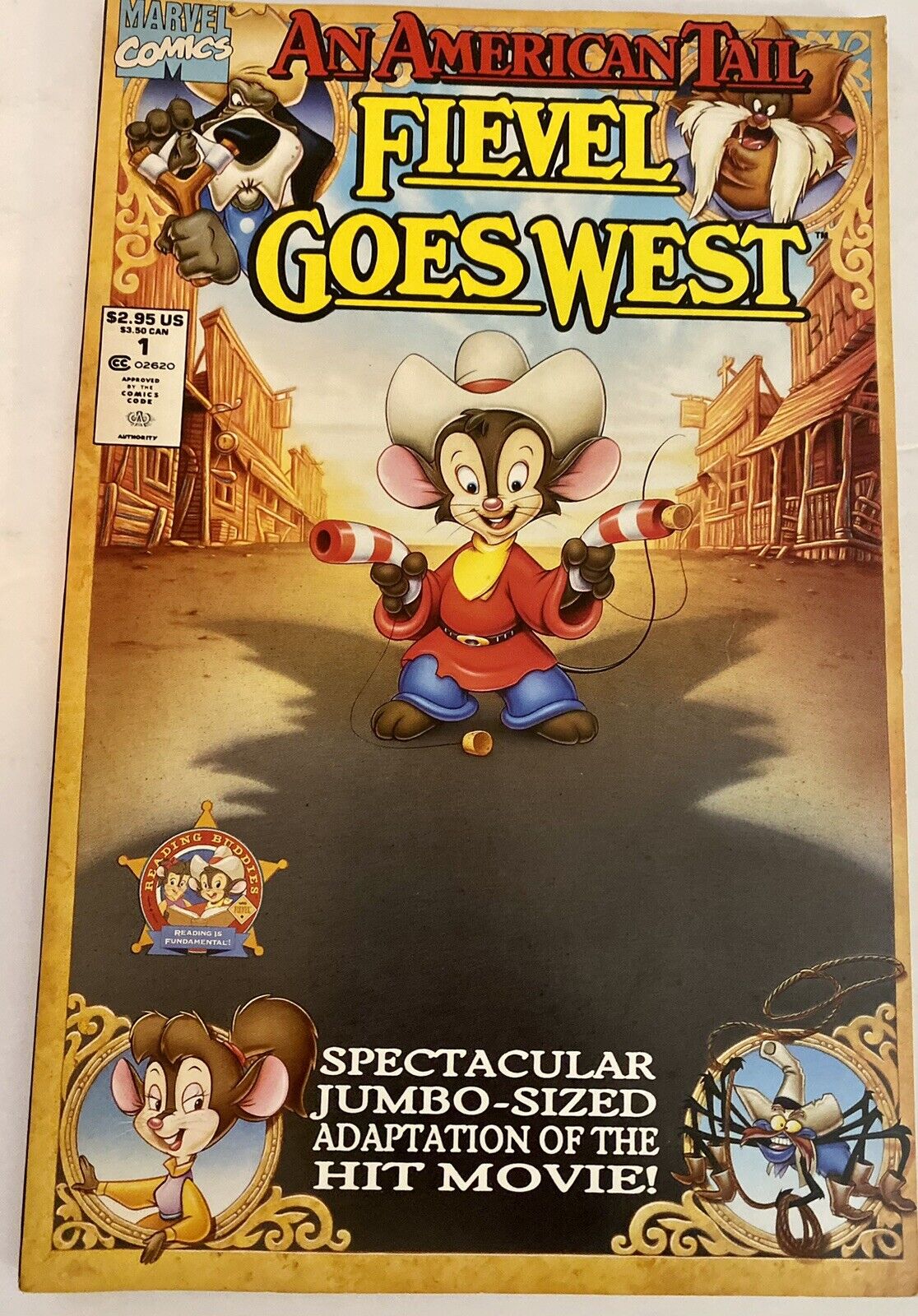 Vintage Marvel Comics An American Tail FIEVEL GOES WEST 1991 Comic Book