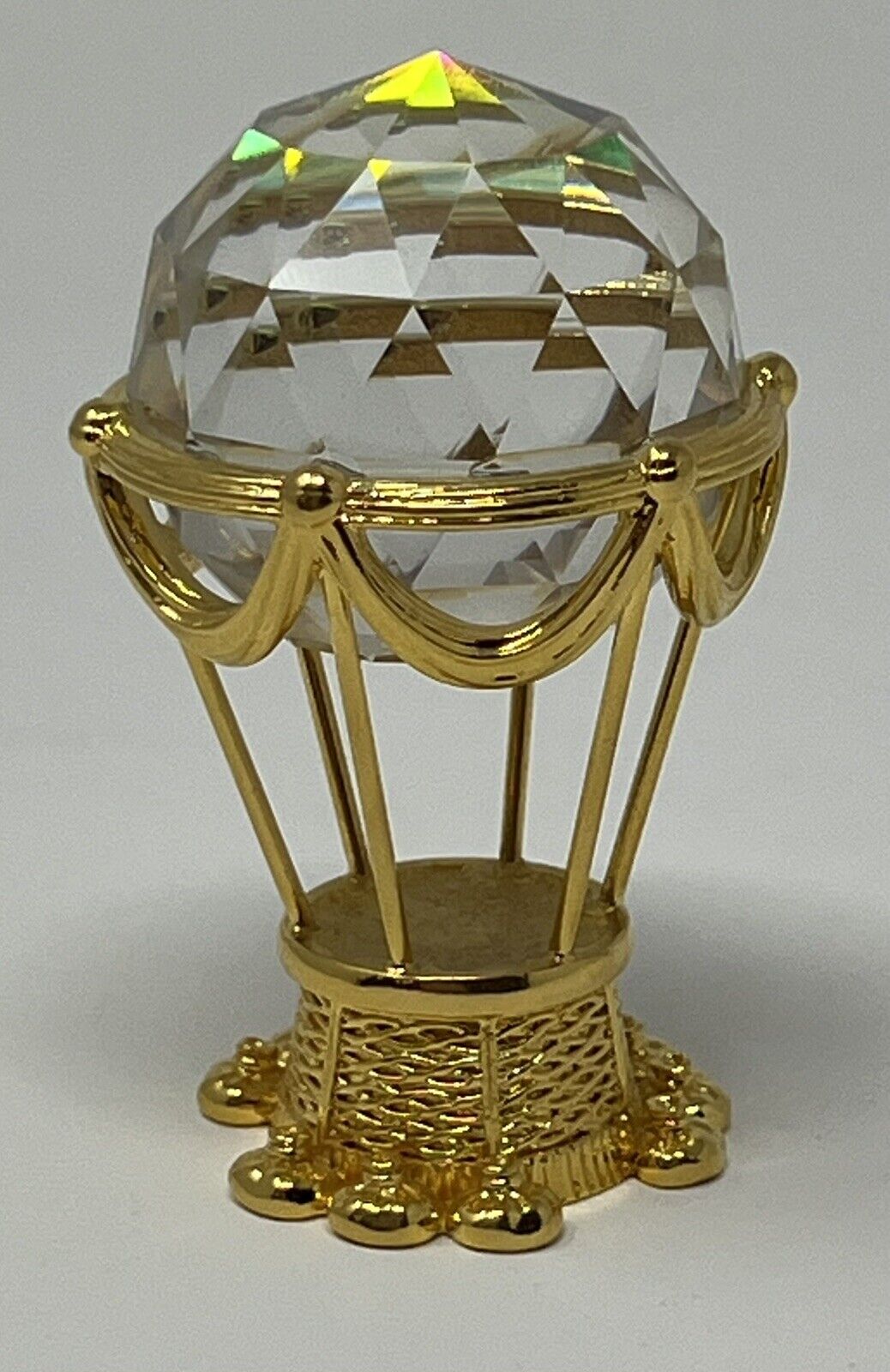 Pristine Condition Vintage Swarovski Trimlite Hot Air Balloon Crystal Figure 3