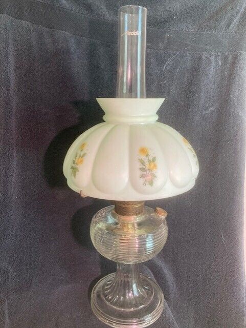 Antique Aladdin Clear “Beehive”  Lamp, 1937-1938/Burner Nu-Type Brass Model B