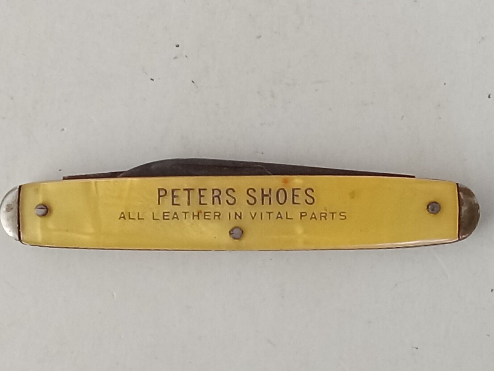 Clover Brand Syracuse NY USA Pocket Knife Advertising Peters Shoes 