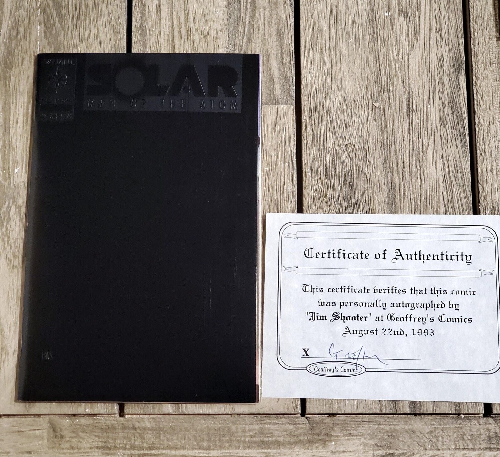 Solar, Man of the Atom #10 signed by Jim Shooter w/ COA