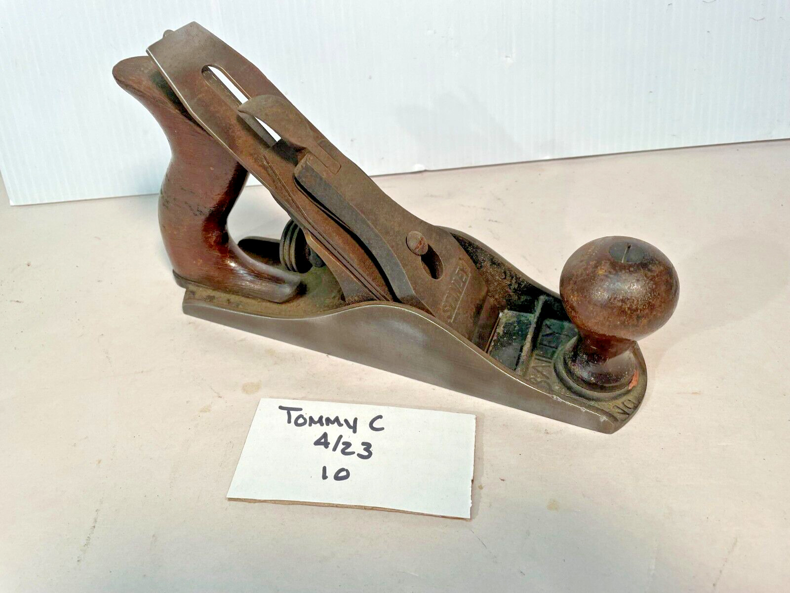 Vintage Stanley Bailey #3 Bench Plane Smooth Bottom